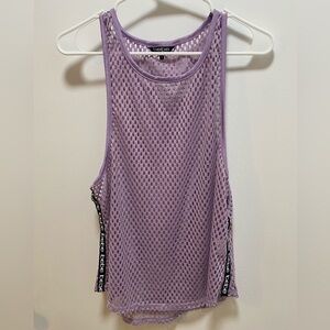 Bebe Sport Purple Mesh Tank Top